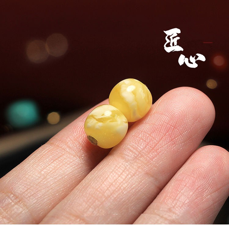 圣手摘星俄料白花蜜蜜蜡老型桶珠单珠腰珠手串菩提金刚星月手链配饰