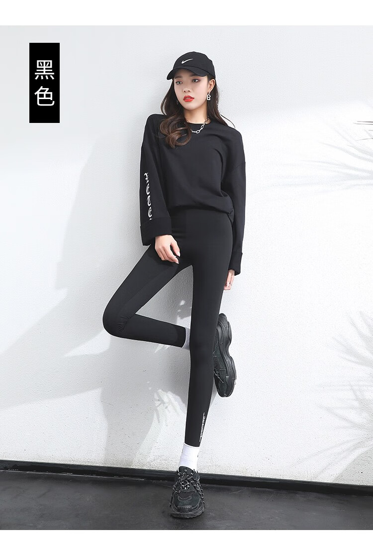 鲨鱼皮裤女外穿2022年春秋冬季高腰提臀收腹紧身芭比瑜伽打底裤子灰色