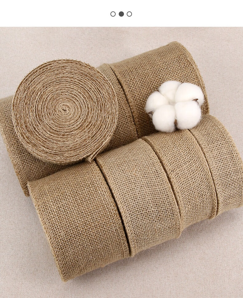 防水布料薄款编织黄麻加厚布料手工diy幼儿园桌布麻袋装饰面料宽麻绳