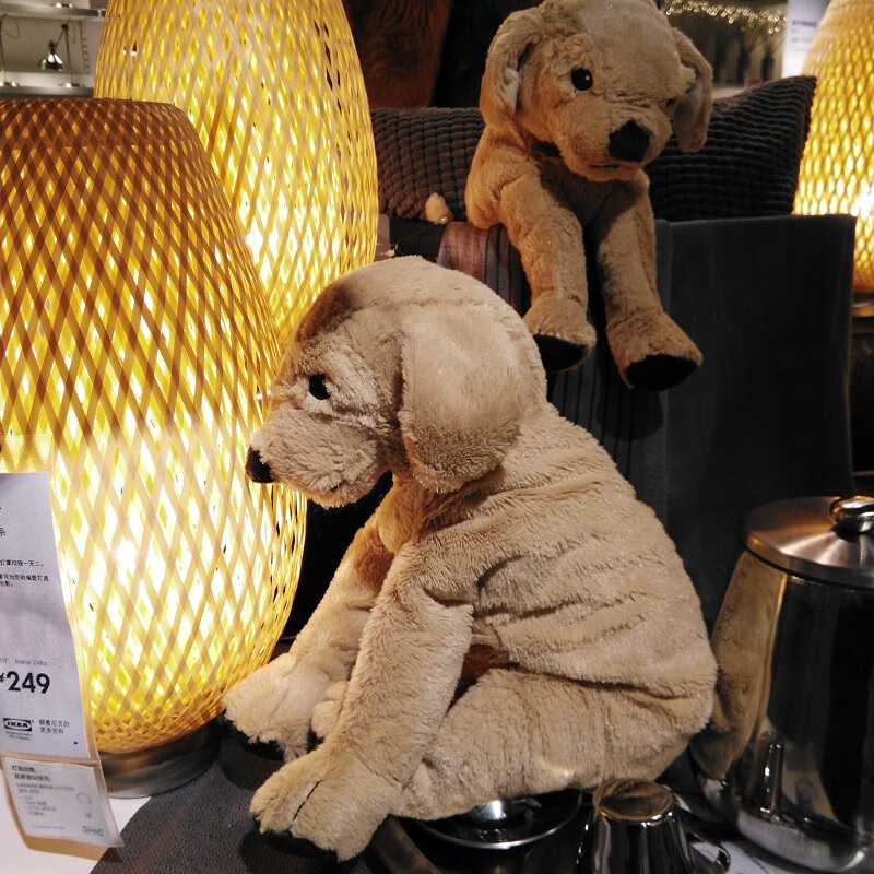 ikea宜 家小狗古西格格登毛绒玩具狗金毛寻回犬kimi小黄大黄儿童礼物