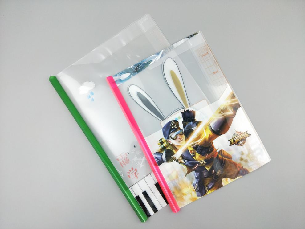 可爱卡通拉杆本皮a416开32开幼儿园竖翻侧翻防水透明抽杆书套书皮 上