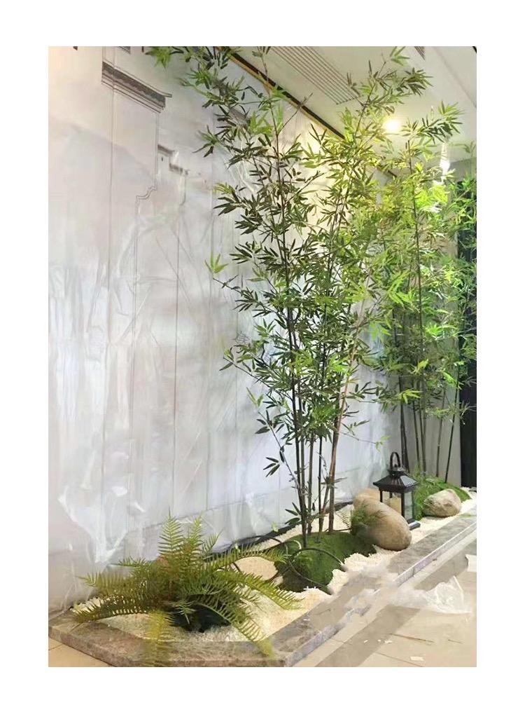 仿真竹子假竹子装饰隔断 隔断屏风假竹子盆景细水毛竹绿植客厅酒店