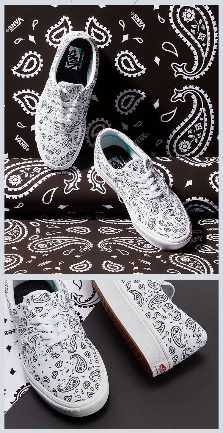 vans范斯官方 腰果花轻盈舒适男鞋女鞋era低帮帆布鞋 黑色 38【图片