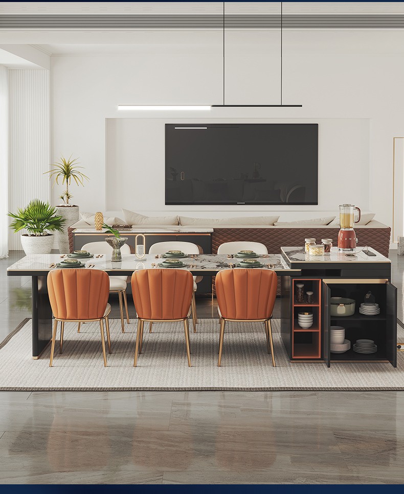 8/2.1米岛台餐桌 6椅【图片 价格 品牌 报价】-京东