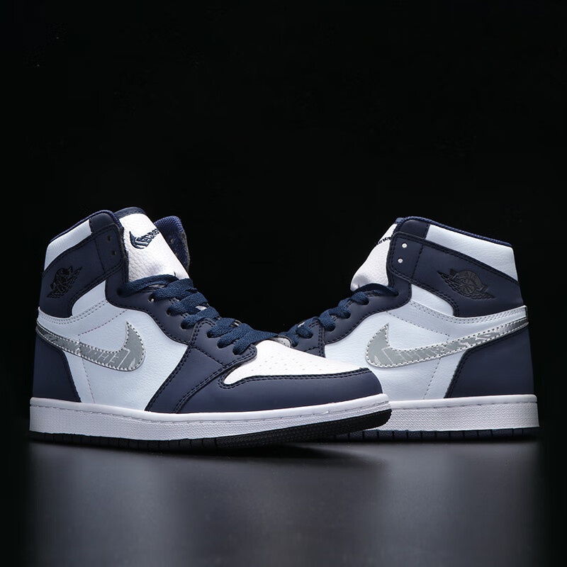 耐克nike aj男鞋拼接彩色秋季女鞋子联名柏调男女新款aj1高帮板鞋 aj1