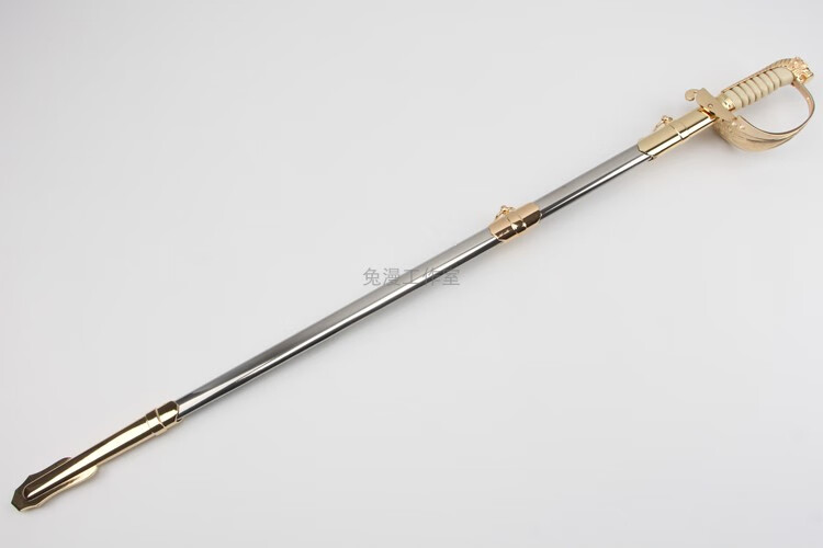 西洋剑指挥剑仪仗剑骑士指挥官刀剑酒吧装饰道具动漫刀剑未开刃 蓝色