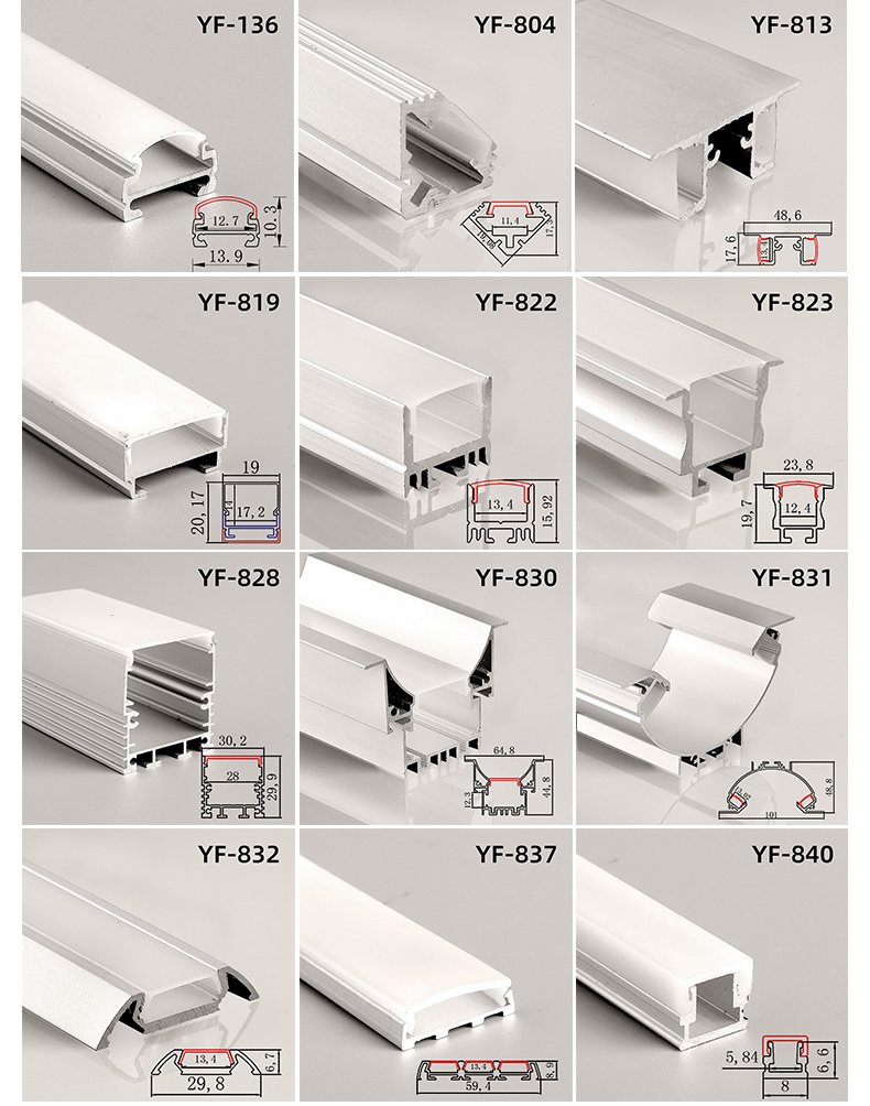线条灯灯槽嵌入式线形灯u型明装灯条led线性灯暗装铝合金灯带卡槽158