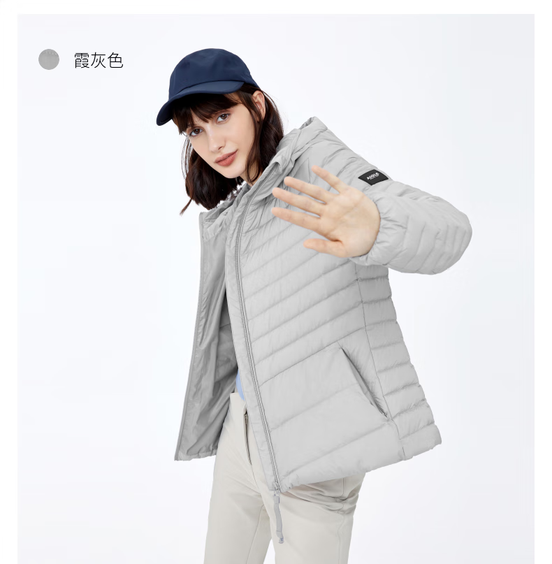 aigle艾高秋冬candace女士wr防泼水保暖舒适轻量羽绒服白鹅绒外套