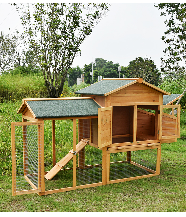 梦雷宠 木制鸡笼子鸡窝鸡别墅下蛋窝兔窝兔笼鸽子笼猫屋户外养殖 二楼