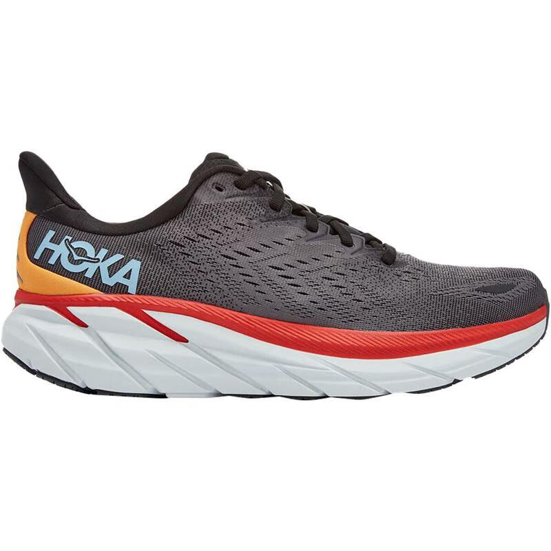hoka男士hoka clifton 8 wide running跑步鞋防水 anthracite/castle