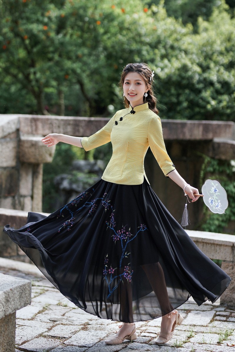 港少女大学生高初中生民国五四青年学生装女演出服汉服女中国风大码