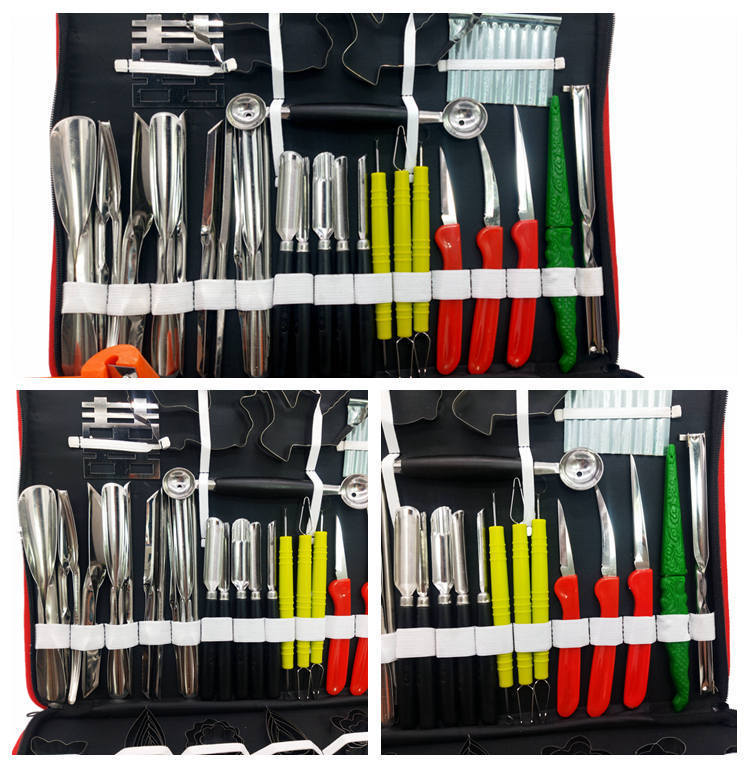 厨房雕刻刀厨师雕花主刀80件套装雕刻刀蔬菜水果拼盘专用刀具半yp主刀