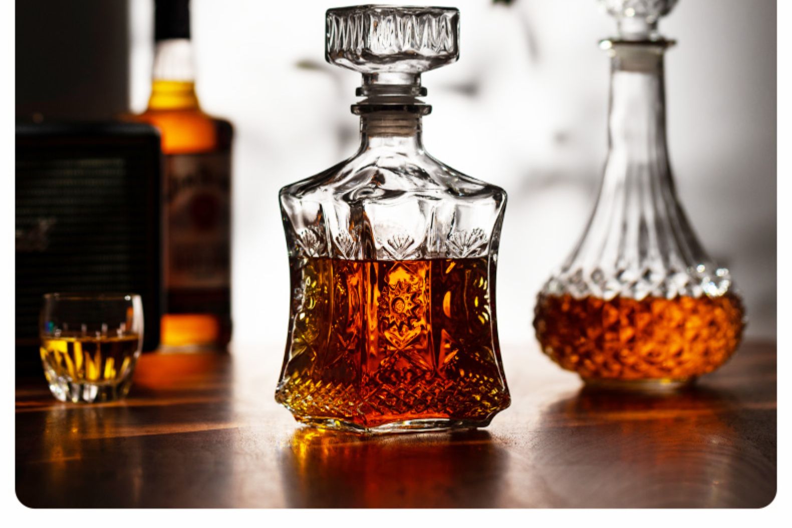 蕾菲娅创意玻璃酒瓶空瓶密封威士忌酒樽家用一斤装洋酒