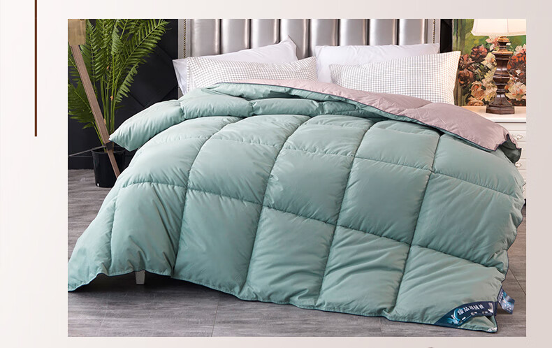 雅鹿家纺 羽绒被95白鹅绒被春秋冬季被8斤四季通用加厚保暖被芯单人