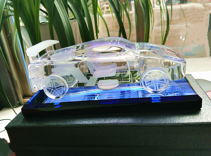 水晶汽车模型创意情人节礼物摆件diy定制生日礼品送男友闺蜜20厘米