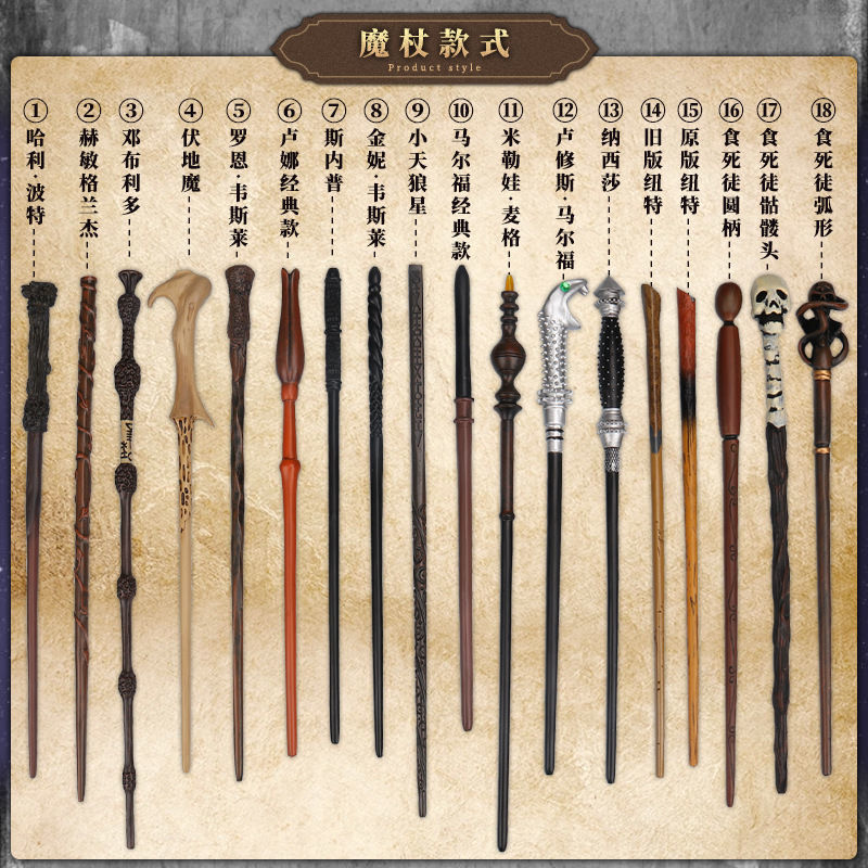 哈利波特周边魔法学院赫敏张秋小天狼星伏地魔金属芯魔杖魔法棒