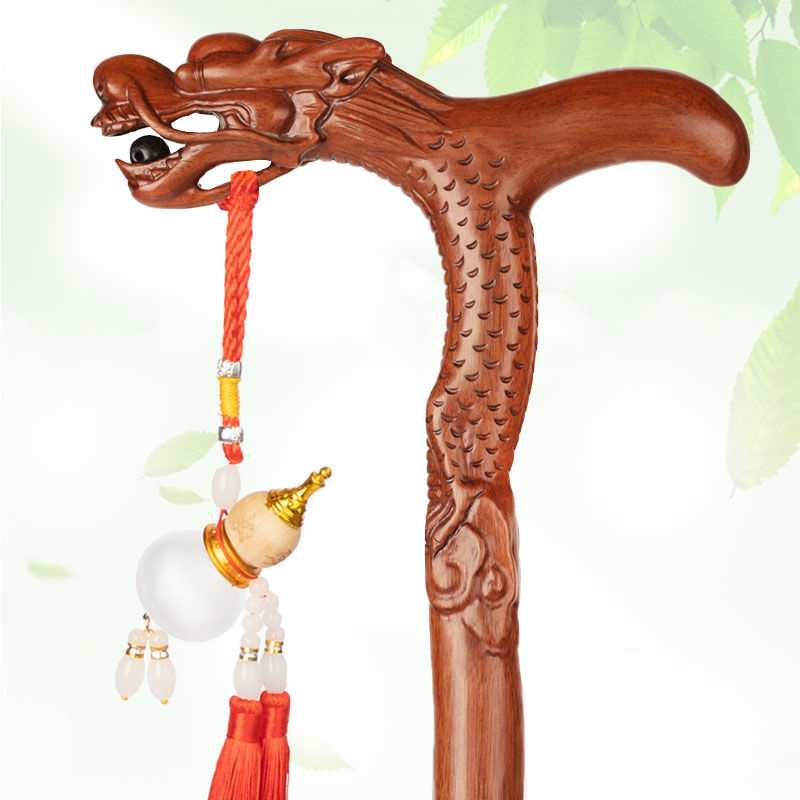 红木拐杖老人拐杖龙头拐杖根雕绅士手杖老年拐杖防滑男女实木拐杖 b款