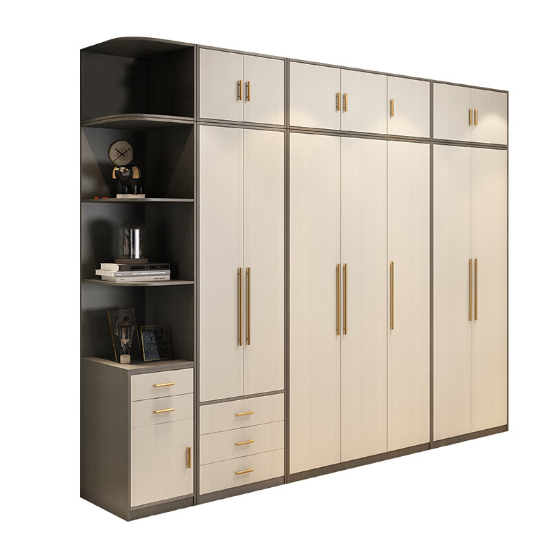 转角衣柜转角衣柜家用卧室书桌一体组合带梳妆台90度钻石型l型衣帽间