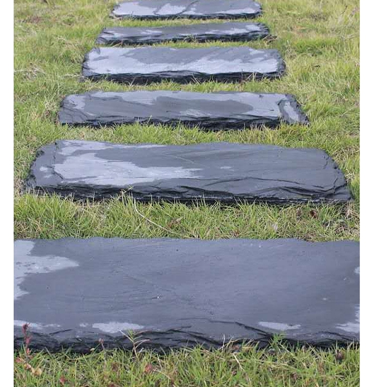 天然汀步石青石板踏步石庭院花园草坪户外园林滑地砖铺路脚踏石长方形