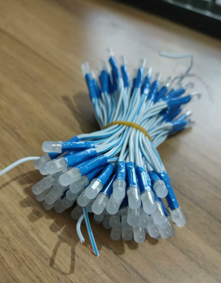 led电子灯箱灯珠5mm5v12v低压灯珠灯珠充电宝灯珠穿孔灯5mm12v白色100