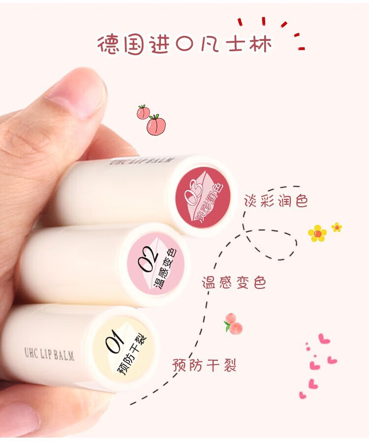 拉美拉凡士林变色润唇膏保湿补水女学生款唇膜防干裂唇膏打底无色口油 01#干裂