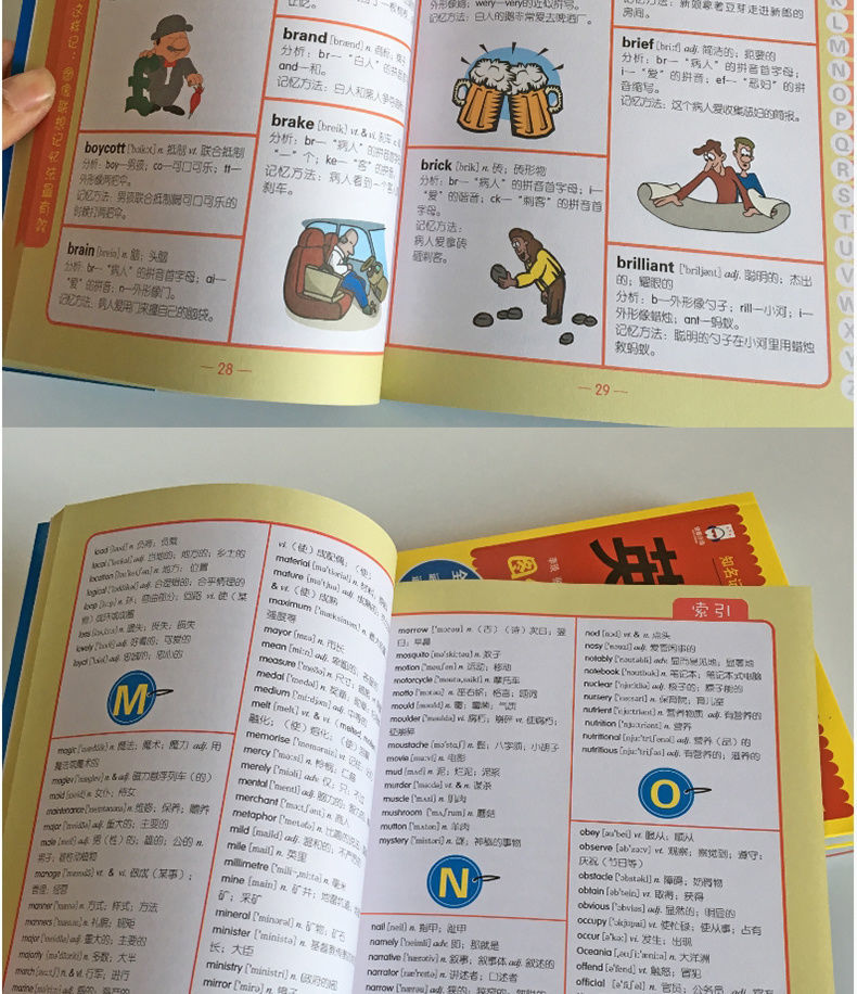 小学初中高中英语单词图像联想记忆法新概念中学单词速记词汇书籍小学