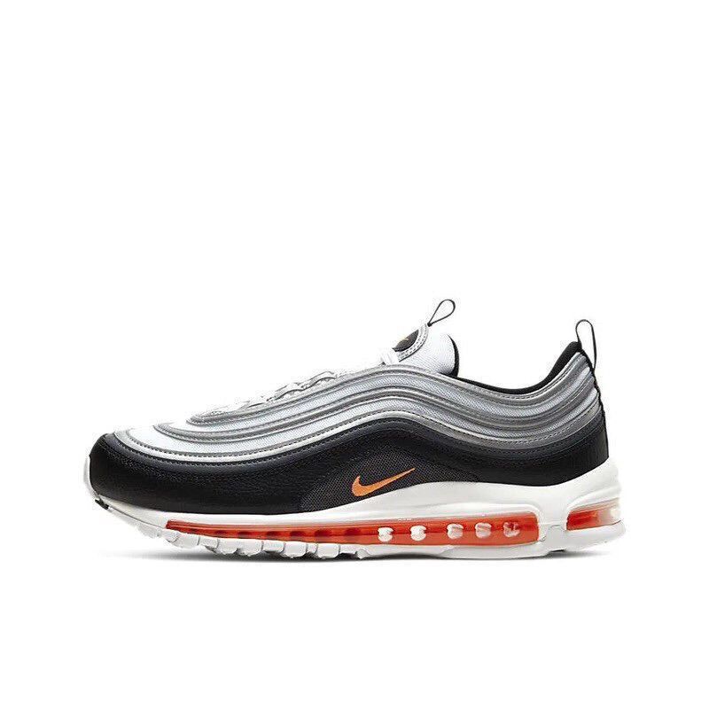 airmax97运动鞋灯芯绒全掌气垫鞋笑脸男女鞋反光跑步运动鞋白炫彩36