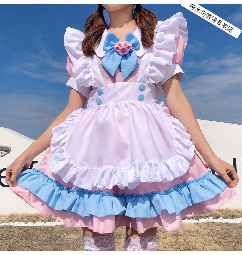 lolita围裙的穿法图片