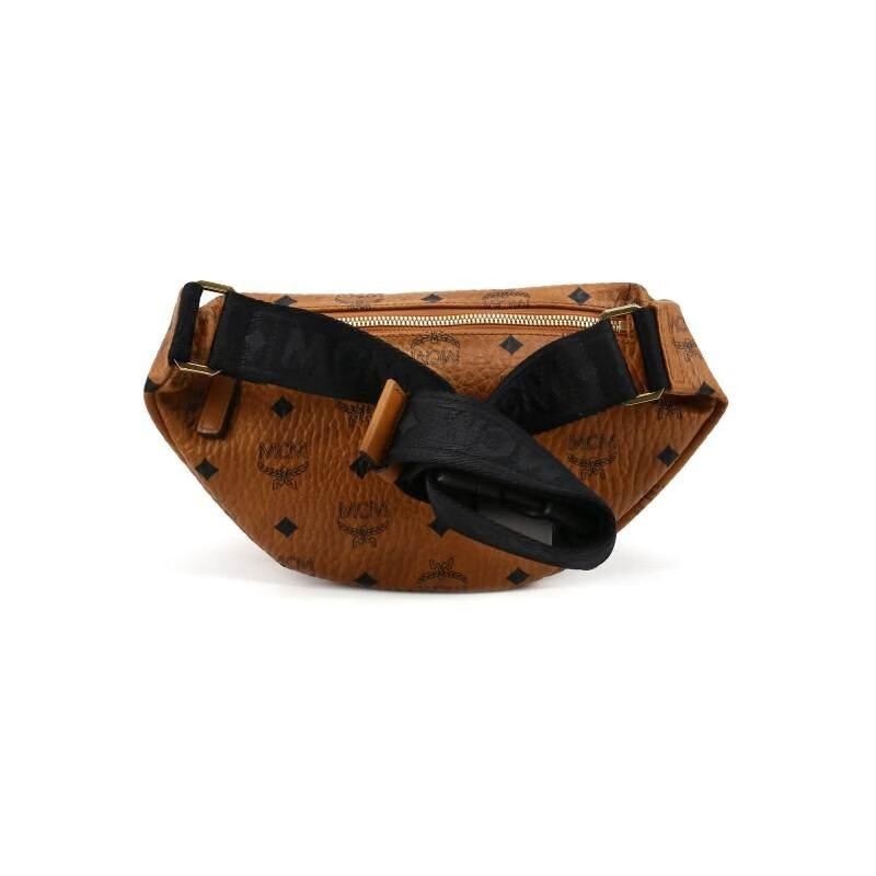 【二手95新】mcm mcm腰包棕色人造革中性款腰包 奢侈品 二手女包