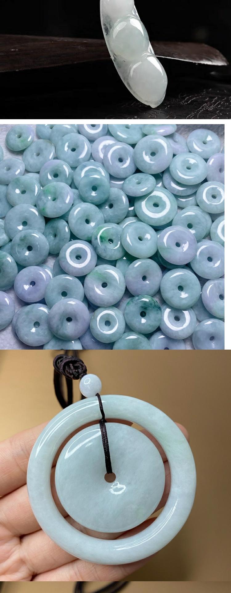 缅甸a货翡翠吊坠挂件平安扣 观音佛公四季豆貔貅葫芦 如意 叶子 翡翠