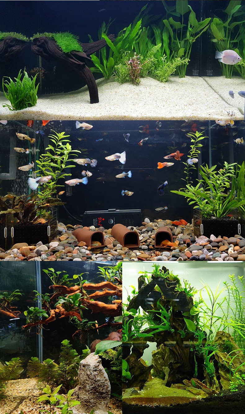 鱼缸造景装饰底砂 鱼缸石头沙子500g 水族箱摆件布景装饰品 黄沙