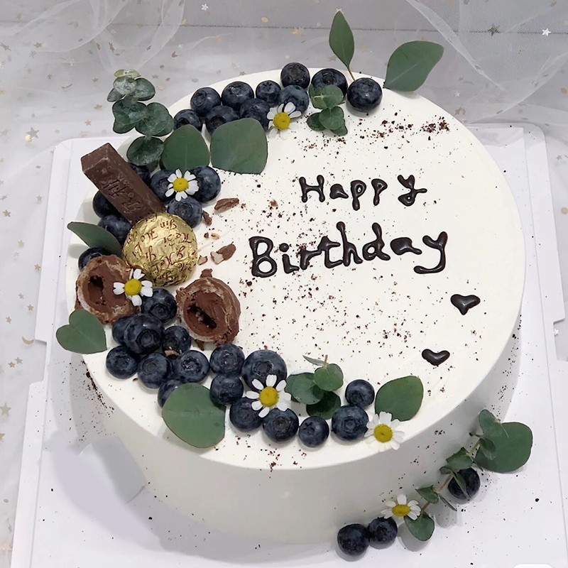 蛋糕全国预定同城配送男士父母爱人儿童网红蓝莓生日蛋糕定制当日送达