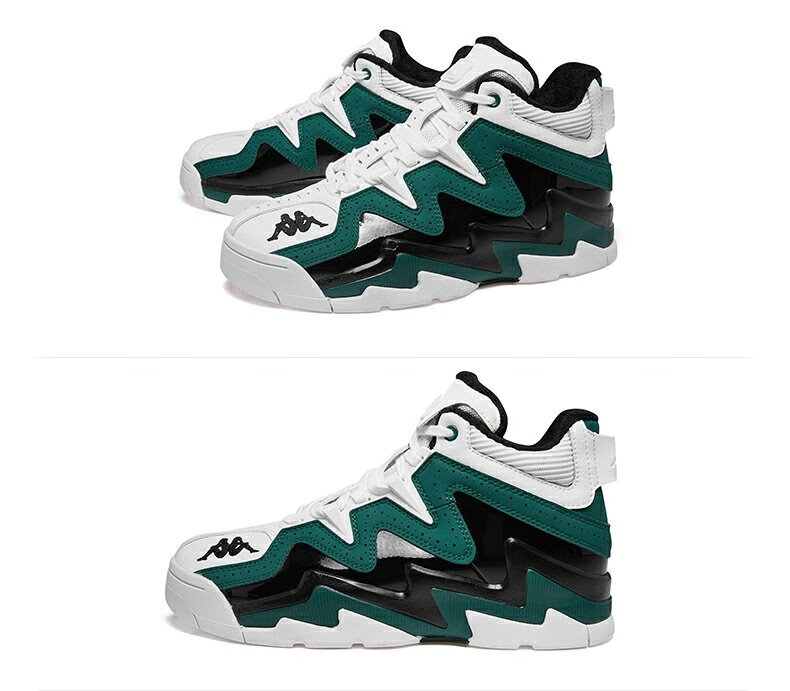 店铺推荐kappa卡帕情侣男女运动板鞋高帮篮球鞋白鞋k09y5cc72黑色漂白