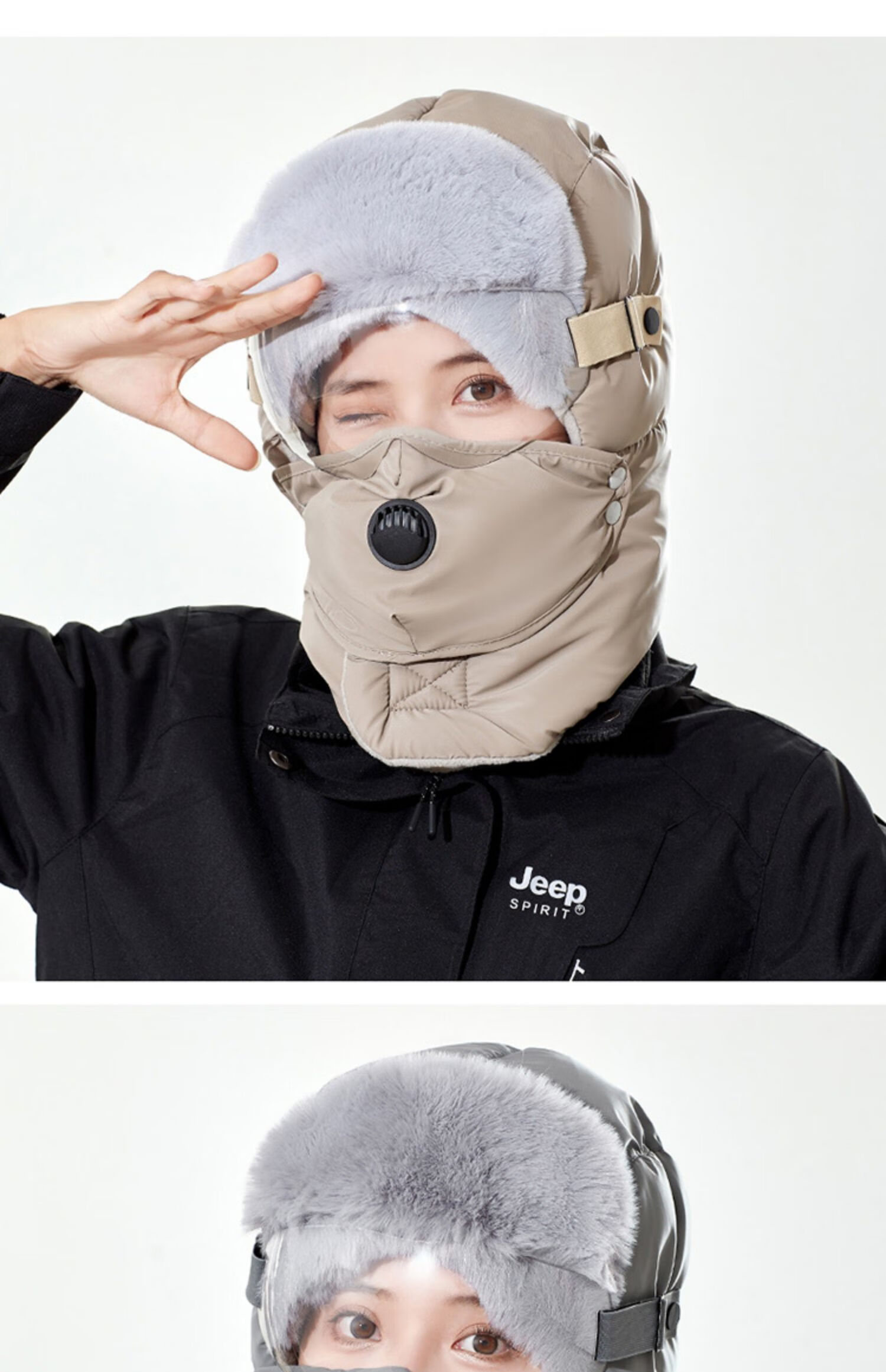 冬天骑车帽女加厚绒套头面罩男冬季骑电动车护耳保暖神器帽子 058