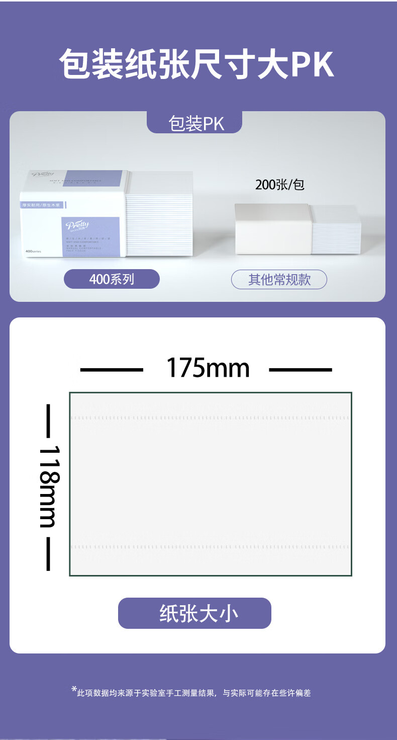 5，天微家庭裝抽紙紙巾家用實惠裝紙抽餐巾紙麪巾紙衛生紙擦手紙 4層300張1包