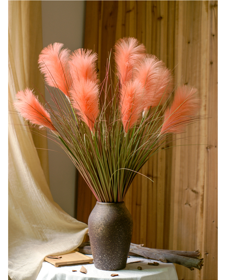仿真芦苇草北欧田园风芦苇仿真花大束狗尾巴草客厅落地植物插花假花