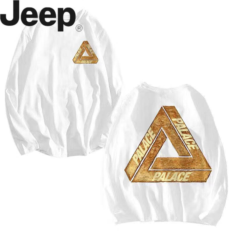 3d潮牌立体大三角logo宽松长袖t恤打底衫街头男女情侣 长袖三角形9 s