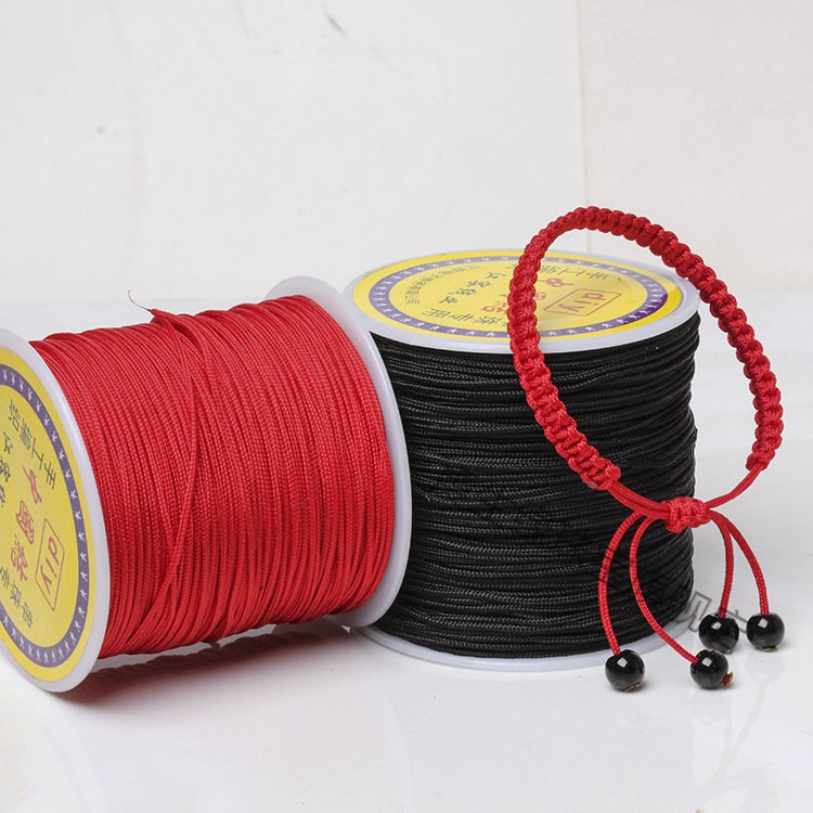 用头发编手链一缕青丝自制手绳手工编织线红绳子材料 玫红色a玉线70米