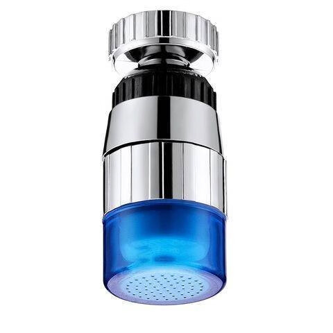 不加热水龙头不用插电不用电水力发电水头发光变色冷热双色360度七彩