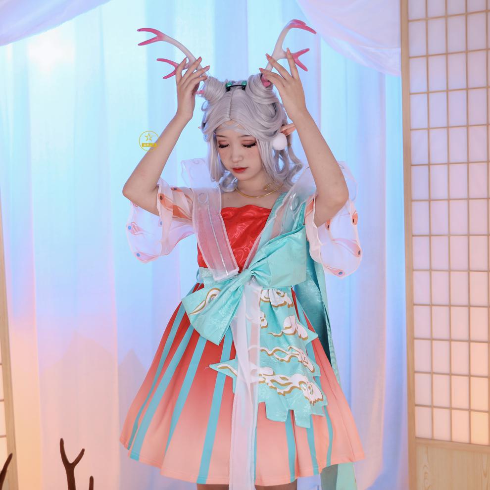 王者荣耀瑶 遇见神鹿cosplay服可爱古风汉服游戏动漫套装服装瑶遇见
