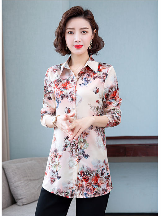 【特价捡漏】高档轻奢品牌高档真丝长袖衬衫女洋气冰丝上衣中长款显瘦