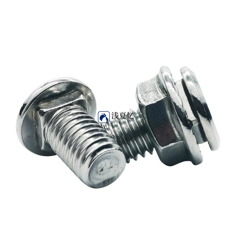 浅夏忆不锈钢桥架螺丝m8桥架螺丝m8桥架连接螺丝不锈钢方颈螺丝线槽