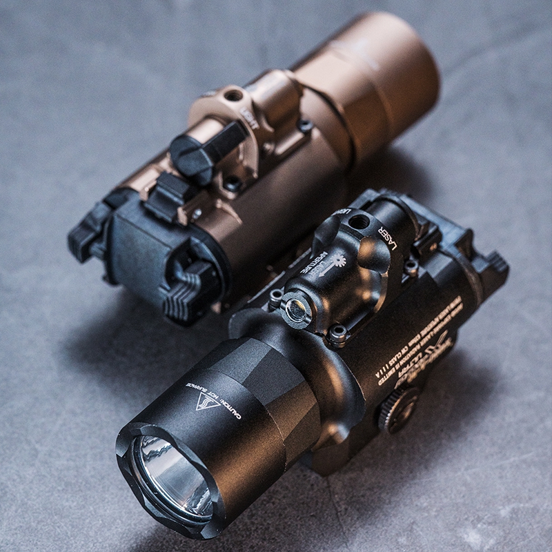 x300手电元素x400x300u下挂手电筒战术红激光led强光爆闪20mm导轨可配