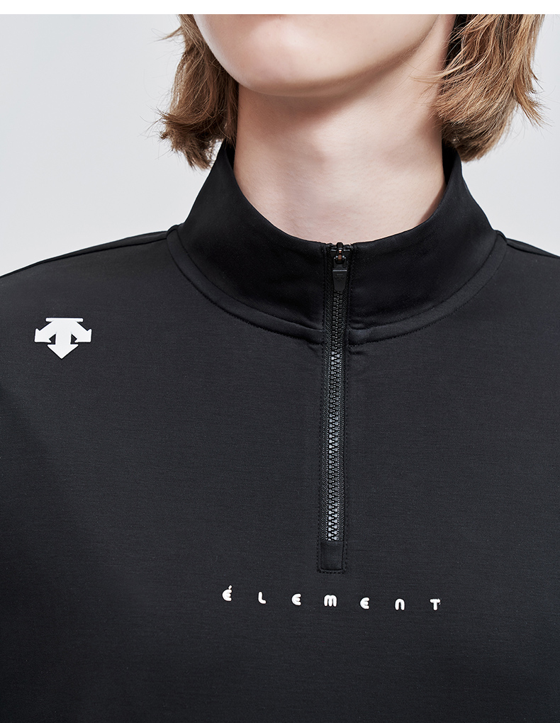 descente迪桑特 element女子针织运动套头衫 d1332iht71 黑色-bk 2xl