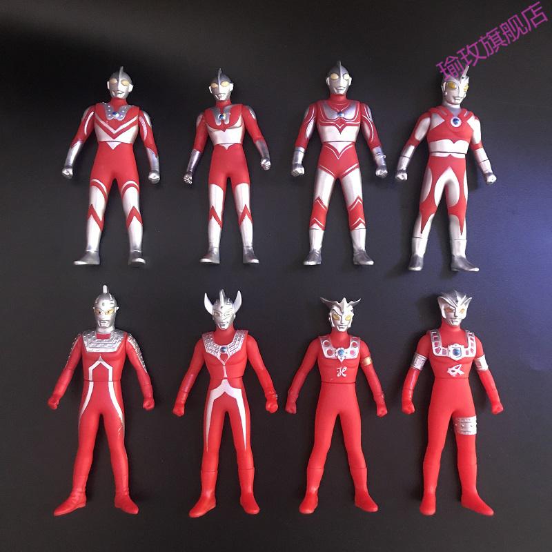 小号软胶奥特曼人偶模型玩具 奥特8兄弟雷欧泰罗赛文初代杰克 全套10款约13CM