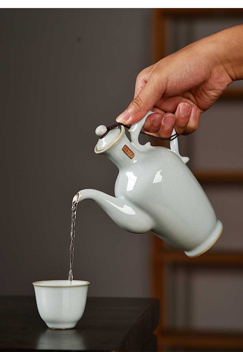 诺莘nuoshen【轻奢高端】汝窑酒具套装家用陶瓷白酒杯分酒器烈酒清酒