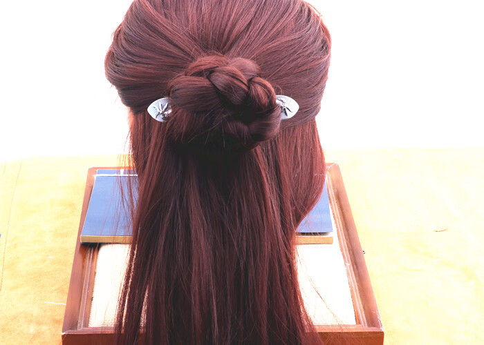 足银999银白蛇缘起发簪民族风鱼戏莲银双簪古典足银盘发双尖复古面款