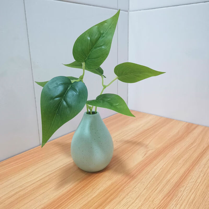 【精品绿植】仿真3头铜钱草铜钱叶金钱草金钱叶桌面绿色小盆栽仿真小