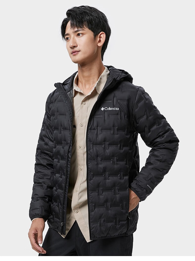 哥伦比亚户外22秋冬新品男子轻薄奥米热能反射保暖技术热压防跑绒羽绒