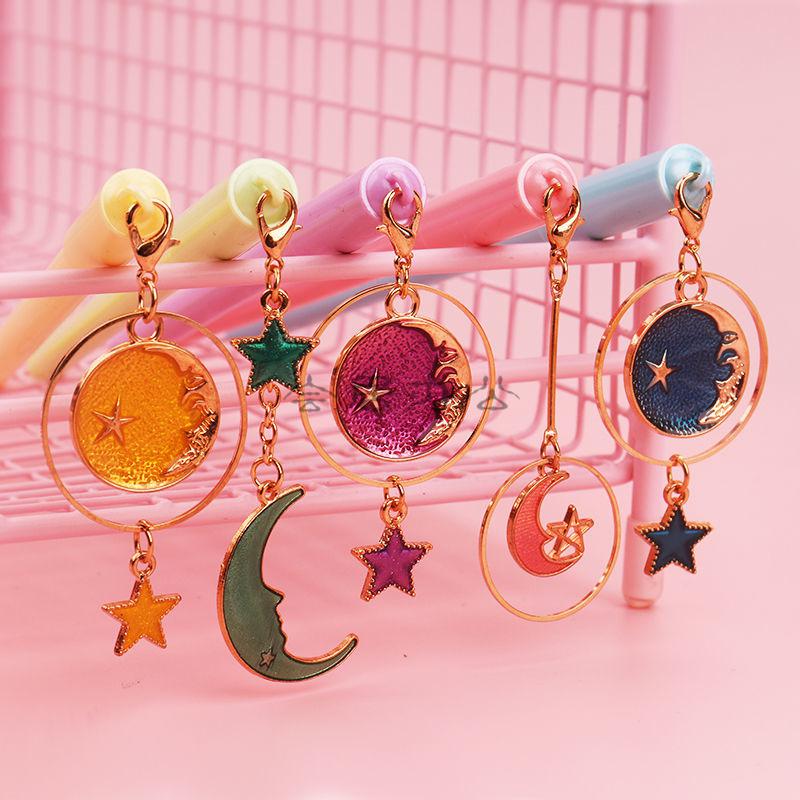 可爱少女心吊坠笔ins古风闺蜜挂件笔好看仙气笔网红高颜值黑笔 樱花扇